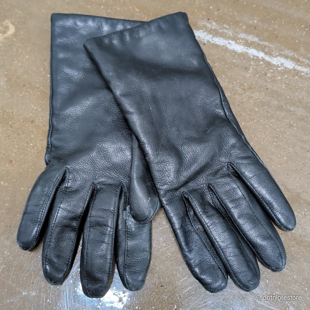 Aris Genuine Leather Gloves Black Thinsulate Lined Winter Warm Size 7.5 — photo 2